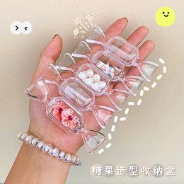 Gift Wrap 5-Pack Candy Shape Jewellery Storage Box Mini Portable Necklace Bracelet Earring Clear Plastic