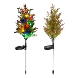 Simulation Christmas Tree Solar Lights Garden Light LED IP65 Waterproof Outdoor Yard Night Lamp Landscape Home Decor