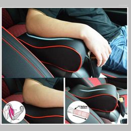 Car Seat Covers Universal PU Leather Centre Console Armrest Cushion Outdoor Personal Memory Foam Eases Driving Fatigue
