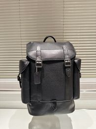 Mens Black Flower Tiger Pattern Luggage Bag Fashion Mens Travel Bag Magnetic Snap Closed Cowhide Leather Drawstring Casual Bag Backpack Style Bag Best-selling bag