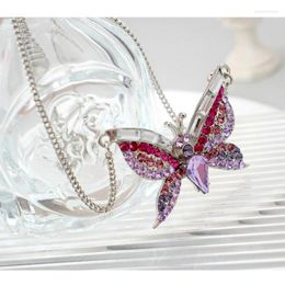 Charker R023 Moda Cadeia de cores de prata roxa Pingente de borboleta Long Women Nacklace de alta qualidade níquel grátis