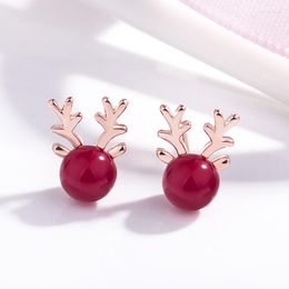 Stud Earrings Elk Christmas Gifts Dainty Jewellery Accessories Set For Women Girls Minimalist 925 Silver