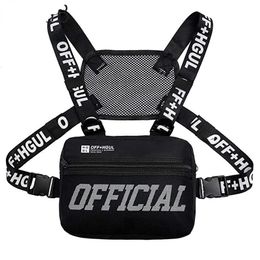 Stuff Sacks Functional Tactical Chest Bag Fashion Bullet Hip Hop Vest Streetwear Waist Pack Women Black Rig 230505