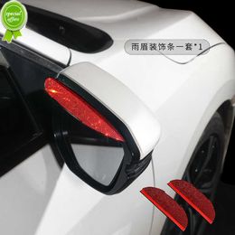 New 2 PCS Car Side Mirror Sticker Waterproof Rain Eyebrow Car Rear View Side Rain Shield Bling Car Accessories Interior for Woman