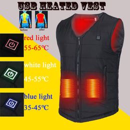 Parkas Men Women USB Electric Heated Vest Sleeveless Jacket Winter Thermal Heated Clothing Coat Body Warmer for Hunting Skiing Hiking