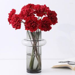 Decorative Flowers 10pcs Real Touch Artificial Carnation Branch Simulation Fake Party Decoration Teachers Mothers' Day Gift Flower