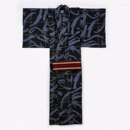 Ethnic Clothing Vintage Men Kimono Yukata Robe Gown Traditional Samurai Kimonos Robes Dress Classic Cosplay Costumes Japan Stage Show