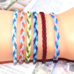 Charm Bracelets Multicolor Waterproof Wax Thread Braided Women Men Handmade Tibetan Buddhist Bracelet Friendship Yoga Jewelry