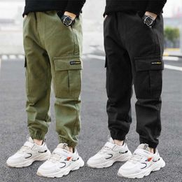 Shorts Boys Cargo Pants Winter Autumn Thick Trousers Casual Kids Sport Teenage Children Clothes For 4 11Year 230505