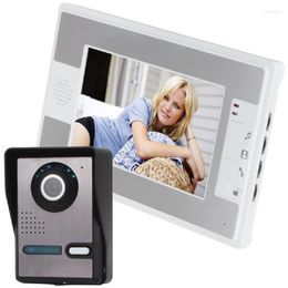 Video Door Phones 7 Inch Bell Intercom Kit Camera Monitor Night Vision Visual Doorbell Lock Sytesm