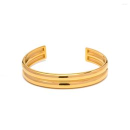 Bangle Youthway 316 Stainless Steel Double Exaggerated Bracelet Waterproof Jewellery For Women Party Gift 2023
