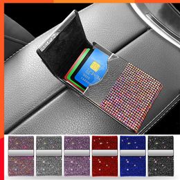 Diamond Driver Licence Card Holder for Car Driving Licence Credit Card Storage Interior Flip Ladies Girls Car Bling Accessories