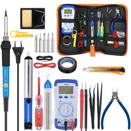 Soldeerijzers 110V/220V 60W/80W/90WHiclass Glue Handle Electric Soldering Iron Multimeter Soldering Iron Multimeter Tool Kit Set Made in China