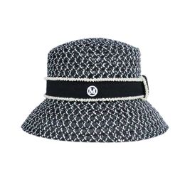 Bucket Hat Women's Summer Weaving Hollow Straw Hat Sun-Proof Face Cover Bucket Hat Korean Style Sun-Proof Basin Hat