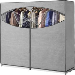 Armadio del guardaroba Closet di stoccaggio - Pianto appeso - 60 W -Grey - Materiale non tessuto