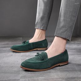 Dress Shoes Loafers Suede Men Coiffeur Italian Elevator For Man Office 2023 Zapatos De Hombre Vestir Sapato