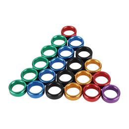 Training 120Pcs 6 Colours Birds Aluminium Foot Ring 8mm Pigeons Parrot Birds Outdoor Flying Training Identification Race Foot Rings