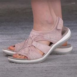 Sandalen Damen Aushöhlen Sommer Bequem Sport Offene Spitze Rutschfester Schnitt Weiche Weibliche Alias De Mujer Plus Size