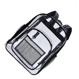 Backpack Transparent Waterproof College Office Computer Shoulder Bag Portable Travel Casual Water Bottle Women Men