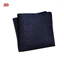 Bow Ties Ly Men's Handkerchief Striped Floral Printed Hankies Polyester Business Pocket Square Chest Hanky CLA88