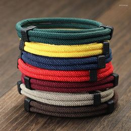 Charm Bracelets Noter Fashion Rope Bracelet Unisex 4mm Nylon Thread Adjustable Braclet Couple Braslet Outdoor Navigation Leisure Accessories