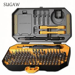 Schroevendraaier SUGAW 145 IN 1 Precision Screwdriver Set Magnetic PC Glasses Phone Watch Repair Phillips Pz2 Bits Screwdrivers Hand Tools