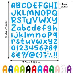 Gift Wrap 12Pcs Letter And Number Stickers 1 Inch Decorative Letters Decals Colourful For Business Signs Wall Crafts Home