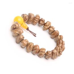 Strand Vintage 15mm Irregular Bodhi Seed Keel Bracelet For Women Men Personality Lucky Auspicious Tibetan Buddhist Prayer Jewellery Gift