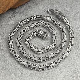Correntes Solid 925 Sterling Silver Bizantina Bali Chain Charclace