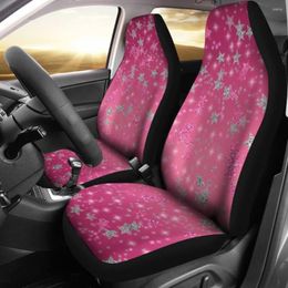 Car Seat Covers Pink Stars Pack Of 2 Universal Front Protective Cover