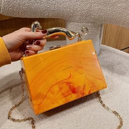 Evening Bags Acrylic Box Handbags For Women 2023 Colour Fashion Square Bag Female Unusual High Quality Luxury Shoulder Woman