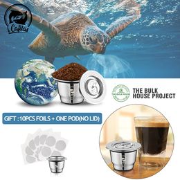 Coffeeware icafilas Reusable Coffee Capsule for Nespresso Rich Crema Refillable Coffee Pod Stainless Steel Philtres