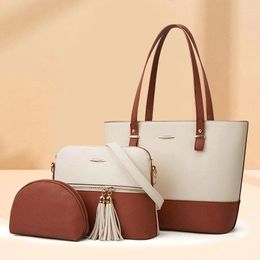 Evening Bags Three-piece Set Of 2023 Money Female Bag Atmospheric One Shoulder Oblique Span Portable Women's Composite