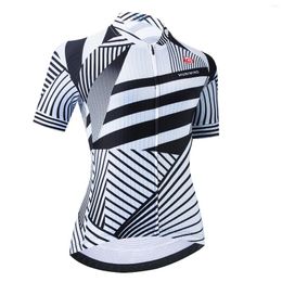 Racing Jackets 2023 Pro Team Aero Cycling Jersey Women Short Sleeve Breathable Race Fit MTB Bike Shirt Lightweight Road Bicycle Sportswear