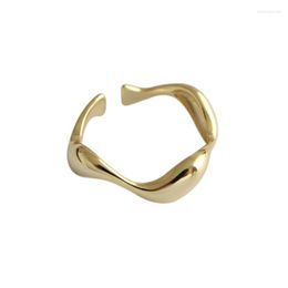 Wedding Rings 1Pcs Fashion Jewelry Women Irregular Wave Smooth Simple Open Ring Girl Party Decoration Accessories