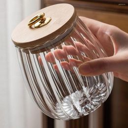 Storage Bottles Kitchen Glass Sealed Jar Japanese Transparent Tea Household High-Grade Food Grade Large Capacity Sugar
