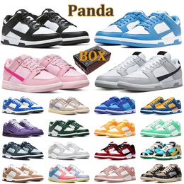 With Box Men Women Panda Low Running Shoes White Black UNC Syracuse Triple Pink Foam GAI Hyper Cobalt Lemon Drop mens trainer sneakers