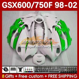 Fairing For SUZUKI KATANA GSXF 600 750 CC 600CC GSXF600 GSXF-750 169No.97 GSX750F GSX600F 750CC 1998 1999 2000 2001 2002 GSXF750 GSXF-600 98 99 00 01 02 Body green white