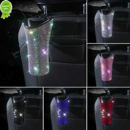 New Car Umbrella Holder Cup Drink Holder Trash Can Car Seat Storage Box Stowing Tidying Organiser Bling Car Accessories for Woman