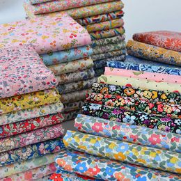 Fabric 145x50cm floral summer poplin cotton cora fabric diy children dress cloth r baby dress home decoration 160g/m P230506