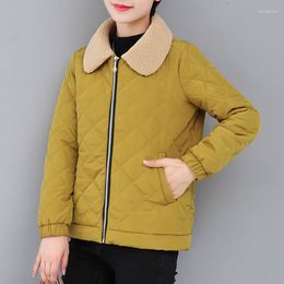 Women's Trench Coats Women's Autumn Winter Cotton-padded Mother's Clothing Short Light Down Cotton Padded Jackets Fashionable