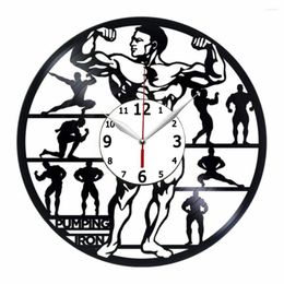 Wall Clocks GYM BODYBUILDING ORNAMENT RECORD CLOCK FANTASTIC HANDMADE GIFT Livingroom Home Decor Quartz Timer