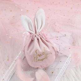 Gift Wrap 2Pc Ear Velvet Candy Bag Wedding Decor Marriage Souvenir Bags Birthday Party Event Packaging