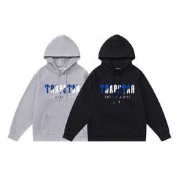 Designer Clothing Men's Sweatshirts Hoodie Trendy Trapstar Blue White Towel Embroidered Couple Relaxed Hooded Hoodie Fashion Streetwear Pullover jacket Tops