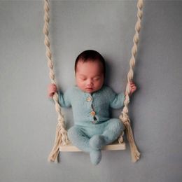 Keepsakes Pography Props Wooden Swing for Baby Po Shooting Furniture Infant DIY Po Posing Party Backdrop Props 230504