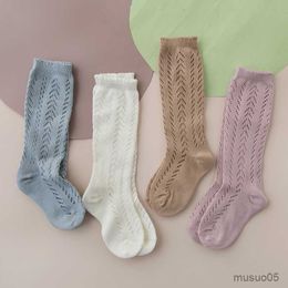 3pcs New Summer Children Baby Girls Knee High Toddler Cotton Long Tube Cute Princess Mesh Socks Kids Hollow Out Socken