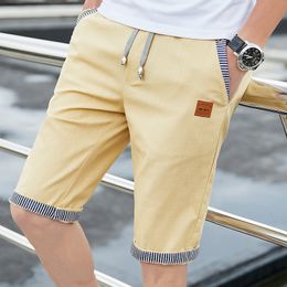Men's Shorts summer shorts men's cotton linen Board short pants Men's Casual Drawstring Solid casual pants plus size men's beach shorts 230506