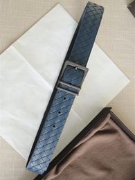 Belts Men's Leather Woven Belt Designer Luxury Cowhide Casual Business Brand Dress Work Fashion 2023