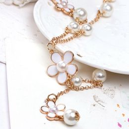 Pendant Necklaces Five-leaf Flower Tassel Long Necklace Jewellery For Women Fashion & Pendants