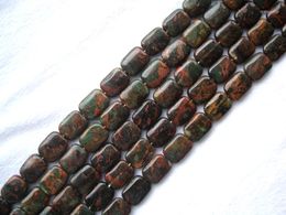 Loose Gemstones Natural Green Opal Flat Rectangle 15 20mm Beads For Jewellery Making DIY Bracelet Necklace Earrings